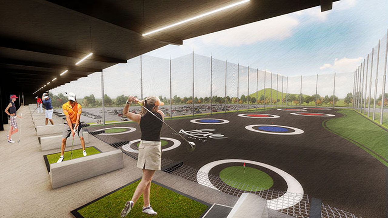 Render of the Flite Golf experience in Milwaukee
